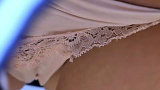 Huge Uncut Cock CUMS Hard Inside Her Panties In Public Transportation. Stranger's Public Fantasy