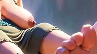 Giantess 90 Year Old Granny Gets Her Massive Feet Licked by Slave