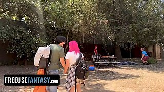 Four way! we share my girlfriend and bang outdoors - freeuse dream