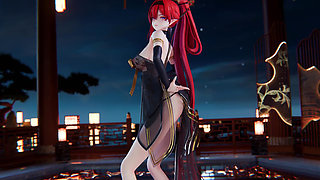 mmd 4K Yinyin-bingbing Korean Dance, Lingerie, Erotic Tattoo, Striptease