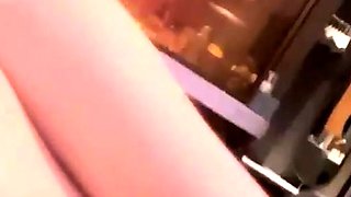 Hairy asian teen pussy finger teased in close up