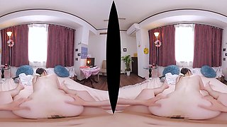 Japanese teen coquette heart-stopping VR scene