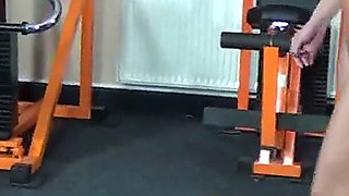 Dominant blowjob at the gym