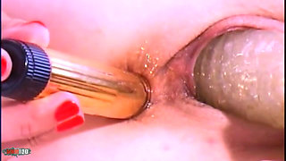 Alice: Beautiful French MILF Alice Plays with Two Dildos and Shoves Them in Her Pussy and Ass