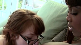This chubby woman has fun with a girlfriend