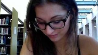 Cute curly brunette solo webcam masturbation