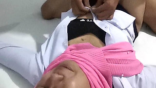 Sex in college uniform