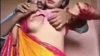Indian Vlg Bhabhi Flashes Funbags and Honeypot on VC