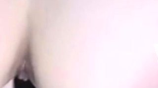 Masturbating amateur teen fucks both holes