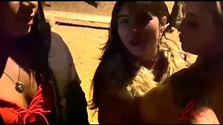 Public Gangbang with Izabela Pepper - Blonde Amateur Takes Multiple Strangers' Cum