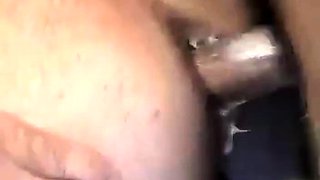 Bareback Black Amateur Takes Thick Sticky Cream Pie