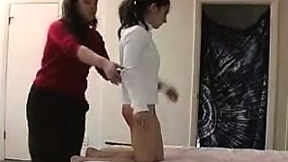 Ginger Teen Ass Spanked Red