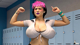 POV Big Tit Emo and Curvy Secretary Gets Fucked Like Cheap Sluts