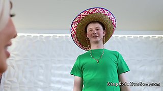 Gringo stepsosn POV fucks curvy MILF stepmom