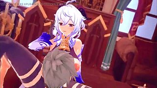 Blender, anime porn, railing