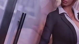 My Boss Secretary Fucks Me in the Office While the Boss Is Right There and He Catches Us