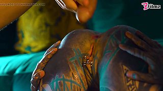 Tattooed Girl Got Caught Fucking Herself with a Big Toy, ANAL, BJ, Cumshot