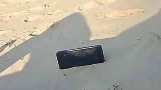 MILF Sucks Cock and Swallows Cum on the Beach POV