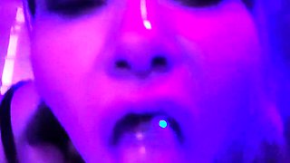 Big-Titted Amateur Teen Gives a POV Blowjob in a Nightclub T