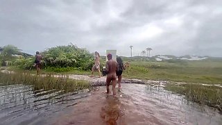 I went to have sex on the nude beach with my hot friends 2