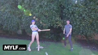 Titted Russian Bianca Wants To Learn To Play Baseball, The Good Ol American Pastime