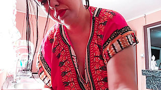 Desi Indian Stepmom Hard Fucked in Kitchen - Rough Sex with Alexdaniel