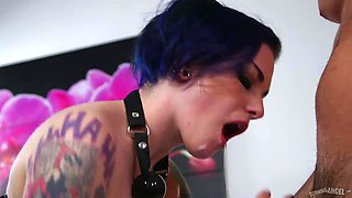 Wild tattooed submissive whore Rizzo Ford is brutally nailed by Seth Gamble