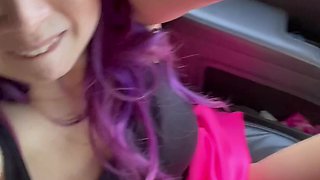 My hubby helped me sneak out of the house and my bull picked me up. I think he really wanted me filled with cum