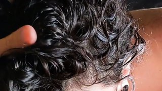 Cute amateur brunette gives pov blowjob and fuck