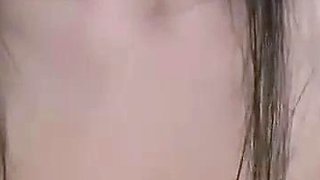 Close up POV of teen sucking cock