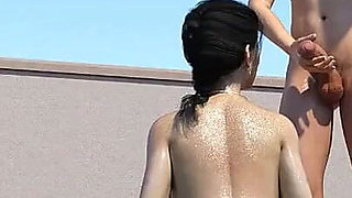 Area 69 - Gameplay - Roleplay - Wet Massage After Gym Workout - Pool Blowjob and Handjob