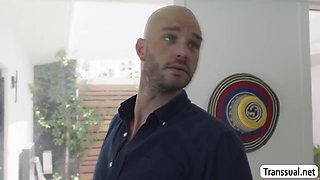 Cosseted TRANSSEXUAL daughter-in-law torn up by the handyman (Cliff Jensen, Eva Maxim)