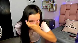 Salome Collucci Teen Latina Model Dresses Up & Masturbates to Anime Hentai Show