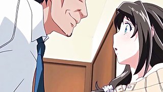 Mustard jacket pushed up, blue eyes water as the ahegao face takes over