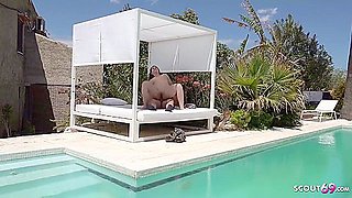 Redhead 18yo Girl Cheating Bf With Fornicate On Pool At Holiday Pickup