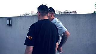 My neighbors (Blonde ass and Busty brunette) invite us to a WILD QUARTET