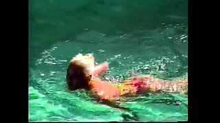 80s Lesbian in the Pool