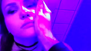 Big-Titted Amateur Teen Gives a POV Blowjob in a Nightclub T