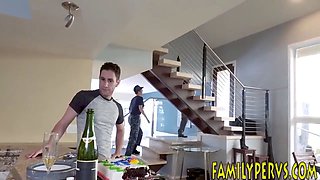 Red haired teen bangs stepbrother and gets snatch eaten