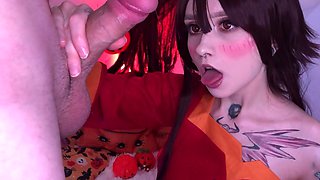 Slutty 18 Years Old Enjoys Step Daddy's Big Dick and Swallows His Cum