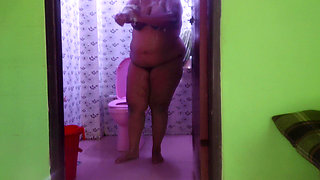 When My Stepmom Shower in My Toilet Without Lock Door, I See Her Big Ass & Huge Tits Naked Body Then I Fuck Her After Shower