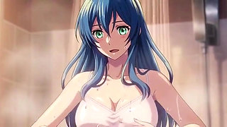 Stepbrother watch stepsister while she is taking shower 3D Anime