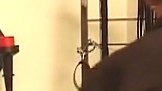 Mature Brunette Submissive Gets Clamped and Crop Spanked