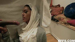 Audrey Royal, Sophia Leone, and Monica Sage are smoking hot muslim besties getting ready for their first ever bachelorette party
