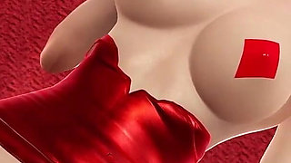 3D Hentai Animation of Sexy Silvia in Red Dress - Big Tits Massage, Close-up of Wet Pussy Fingering, and Desk Cunnilingus Squirt