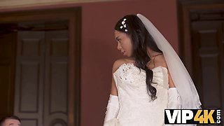 Watch the bride get pounded in public after a small wedding turned into a wild fuckfest!