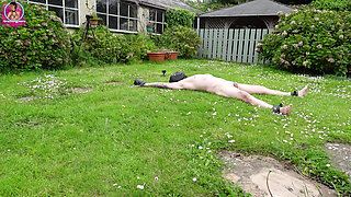 Slave Husband Flogged - Outdoor Bondage