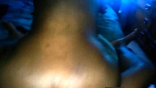Big-Bootied Black Amateur Rides Reverse Cowgirl Style
