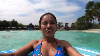 Thai girlfriend bubble butt anal fucking