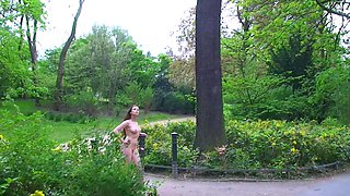 Pink labia close up of naive brunette